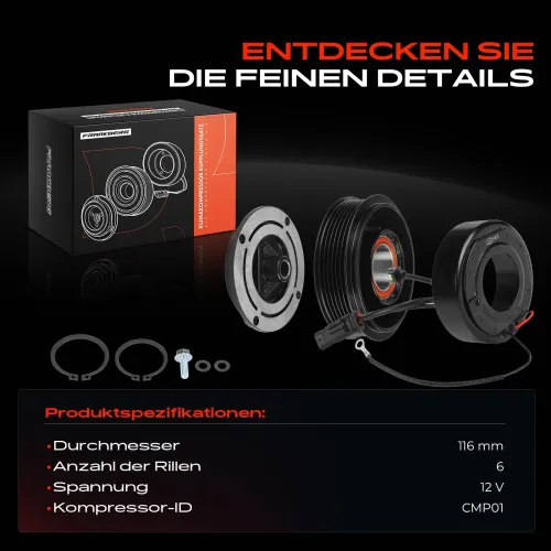 Magnetkupplung, Klimakompressor 12 V Frankberg 5481FB0045190 Bild Magnetkupplung, Klimakompressor 12 V Frankberg 5481FB0045190