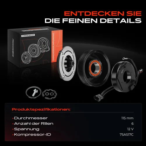 Magnetkupplung, Klimakompressor 12 V Frankberg 5481FB0046183 Bild Magnetkupplung, Klimakompressor 12 V Frankberg 5481FB0046183