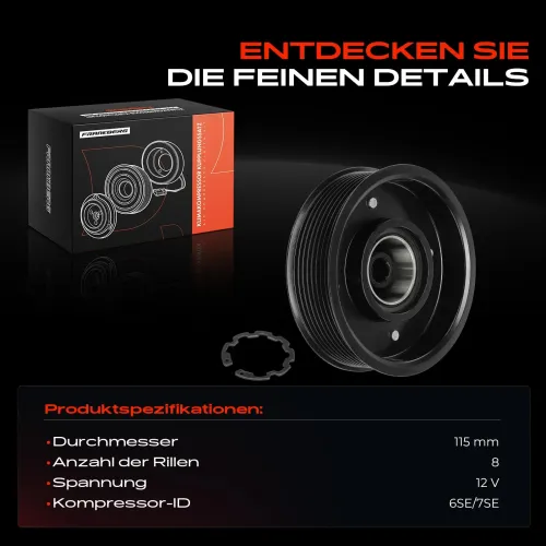 Magnetkupplung, Klimakompressor 12 V Frankberg 5481FB0046184 Bild Magnetkupplung, Klimakompressor 12 V Frankberg 5481FB0046184