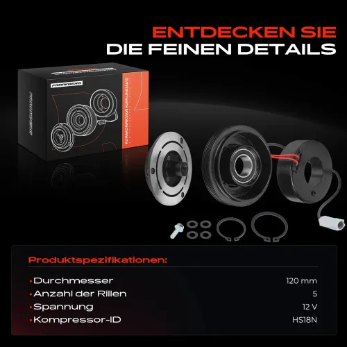 Magnetkupplung, Klimakompressor 12 V Frankberg 5481FB0046188 Bild Magnetkupplung, Klimakompressor 12 V Frankberg 5481FB0046188