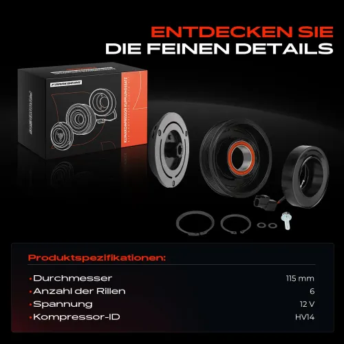 Magnetkupplung, Klimakompressor 12 V Frankberg 5481FB0046189 Bild Magnetkupplung, Klimakompressor 12 V Frankberg 5481FB0046189