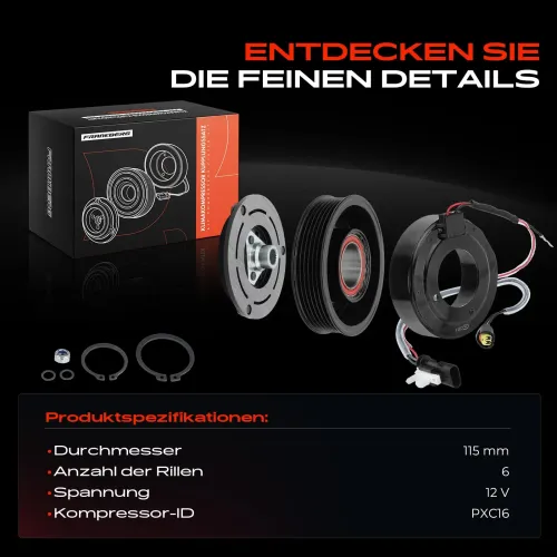 Magnetkupplung, Klimakompressor 12 V Frankberg 5481FB0046192 Bild Magnetkupplung, Klimakompressor 12 V Frankberg 5481FB0046192