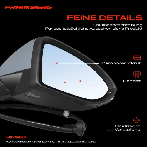 Außenspiegel Außenspiegel rechts Frankberg 5481FB0047521 Bild Außenspiegel Außenspiegel rechts Frankberg 5481FB0047521