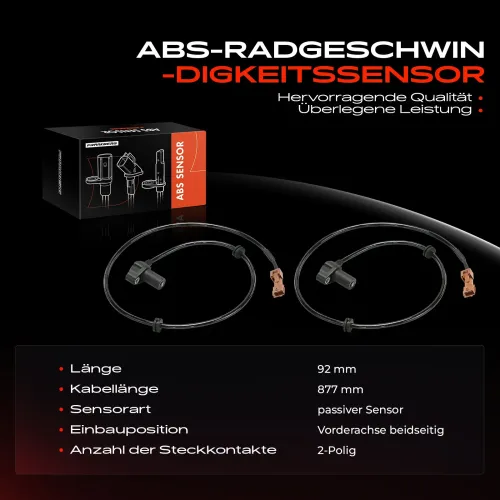 Sensor, Raddrehzahl Vorderachse beidseitig Frankberg 5481FB0048009 Bild Sensor, Raddrehzahl Vorderachse beidseitig Frankberg 5481FB0048009