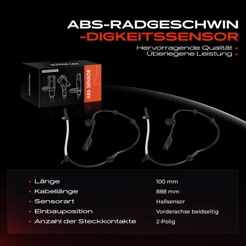 Sensor, Raddrehzahl Vorderachse beidseitig Frankberg 5481FB0048032 Bild Sensor, Raddrehzahl Vorderachse beidseitig Frankberg 5481FB0048032