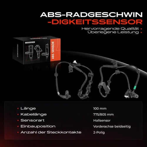 Sensor, Raddrehzahl Vorderachse beidseitig Frankberg 5481FB0048044 Bild Sensor, Raddrehzahl Vorderachse beidseitig Frankberg 5481FB0048044