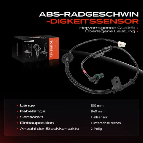 Sensor, Raddrehzahl Hinterachse rechts Frankberg 5481FB0048046 Bild Sensor, Raddrehzahl Hinterachse rechts Frankberg 5481FB0048046