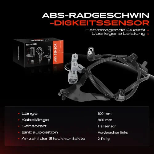 Sensor, Raddrehzahl Vorderachse links Frankberg 5481FB0048048 Bild Sensor, Raddrehzahl Vorderachse links Frankberg 5481FB0048048