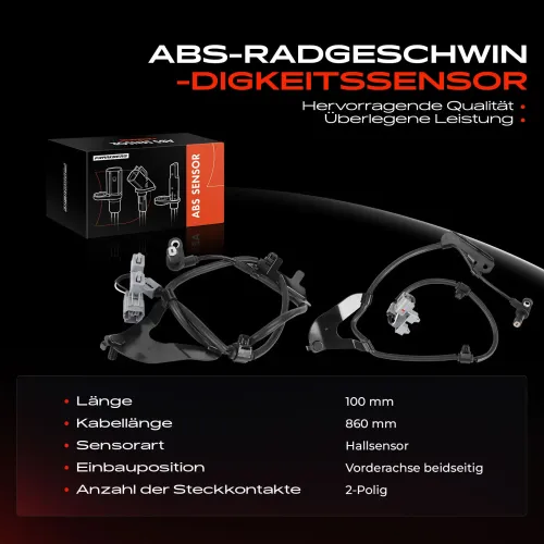 Sensor, Raddrehzahl Vorderachse beidseitig Frankberg 5481FB0048050 Bild Sensor, Raddrehzahl Vorderachse beidseitig Frankberg 5481FB0048050