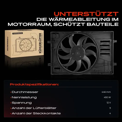 Lüfter, Motorkühlung 12 V Frankberg 5481FB0048052 Bild Lüfter, Motorkühlung 12 V Frankberg 5481FB0048052