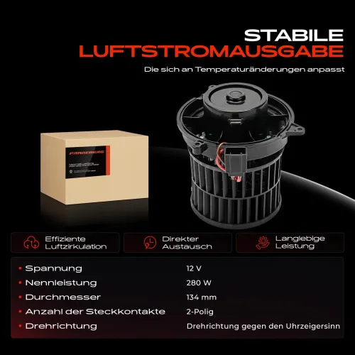 Innenraumgebläse 12 V Frankberg 5481FB0048074 Bild Innenraumgebläse 12 V Frankberg 5481FB0048074