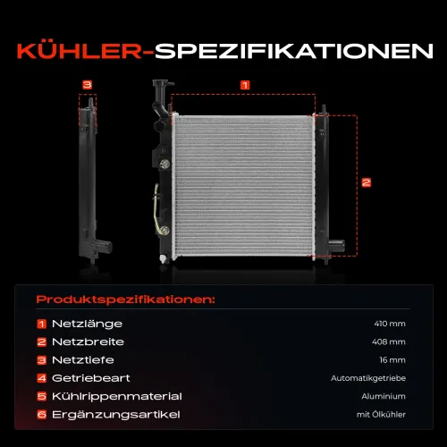 Kühler, Motorkühlung Frankberg 5481FB0048204 Bild Kühler, Motorkühlung Frankberg 5481FB0048204