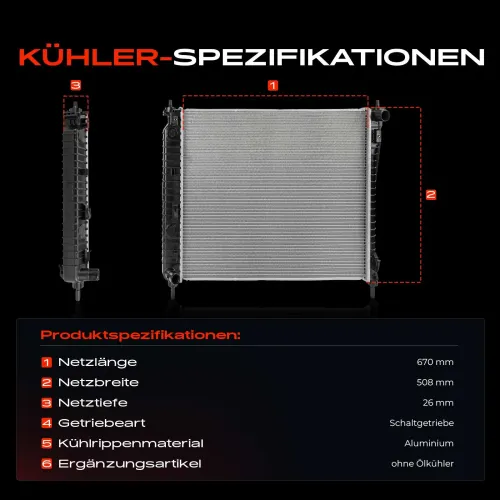 Kühler, Motorkühlung Frankberg 5481FB0048207 Bild Kühler, Motorkühlung Frankberg 5481FB0048207