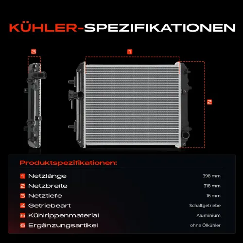 Kühler, Motorkühlung Frankberg 5481FB0048216 Bild Kühler, Motorkühlung Frankberg 5481FB0048216