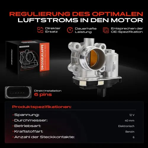 Drosselklappenstutzen 12 V Frankberg 5481FB0048479 Bild Drosselklappenstutzen 12 V Frankberg 5481FB0048479