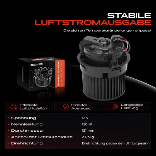 Innenraumgebläse 12 V Frankberg 5481FB0048590 Bild Innenraumgebläse 12 V Frankberg 5481FB0048590