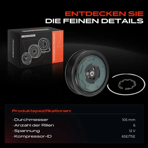 Magnetkupplung, Klimakompressor 12 V Frankberg 5481FB0048787 Bild Magnetkupplung, Klimakompressor 12 V Frankberg 5481FB0048787