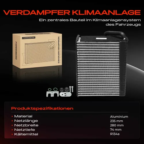 Verdampfer, Klimaanlage Frankberg 5481FB0048834 Bild Verdampfer, Klimaanlage Frankberg 5481FB0048834
