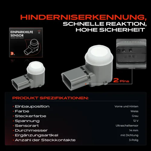 Sensor, Einparkhilfe 12 V vorne und hinten Frankberg 5481FB0048858 Bild Sensor, Einparkhilfe 12 V vorne und hinten Frankberg 5481FB0048858