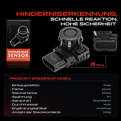 Sensor, Einparkhilfe 12 V hinten Frankberg 5481FB0048861 Bild Sensor, Einparkhilfe 12 V hinten Frankberg 5481FB0048861