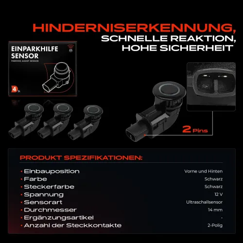 Sensor, Einparkhilfe 12 V vorne und hinten Frankberg 5481FB0048866 Bild Sensor, Einparkhilfe 12 V vorne und hinten Frankberg 5481FB0048866