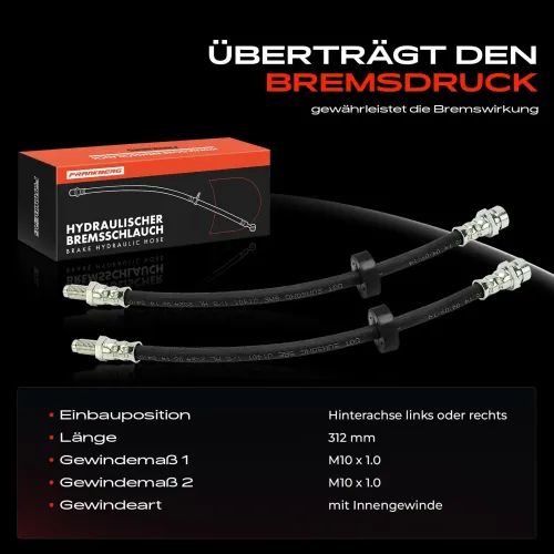 Bremsschlauch Hinterachse beidseitig Frankberg 5481FB0048933 Bild Bremsschlauch Hinterachse beidseitig Frankberg 5481FB0048933