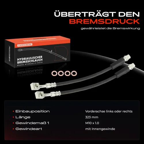 Bremsschlauch Vorderachse beidseitig Frankberg 5481FB0048937 Bild Bremsschlauch Vorderachse beidseitig Frankberg 5481FB0048937