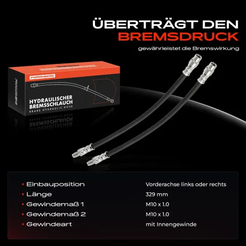 Bremsschlauch Vorderachse beidseitig Frankberg 5481FB0048940 Bild Bremsschlauch Vorderachse beidseitig Frankberg 5481FB0048940