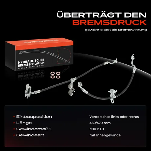 Bremsschlauch Vorderachse beidseitig Frankberg 5481FB0048955 Bild Bremsschlauch Vorderachse beidseitig Frankberg 5481FB0048955