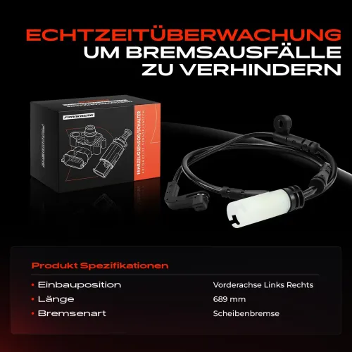 Warnkontakt, Bremsbelagverschleiß Vorderachse beidseitig Frankberg 5481FB0049207 Bild Warnkontakt, Bremsbelagverschleiß Vorderachse beidseitig Frankberg 5481FB0049207
