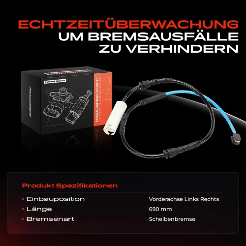 Warnkontakt, Bremsbelagverschleiß Vorderachse beidseitig Frankberg 5481FB0049227 Bild Warnkontakt, Bremsbelagverschleiß Vorderachse beidseitig Frankberg 5481FB0049227