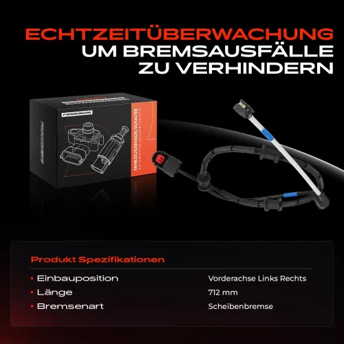 Warnkontakt, Bremsbelagverschleiß Vorderachse beidseitig Frankberg 5481FB0049299 Bild Warnkontakt, Bremsbelagverschleiß Vorderachse beidseitig Frankberg 5481FB0049299