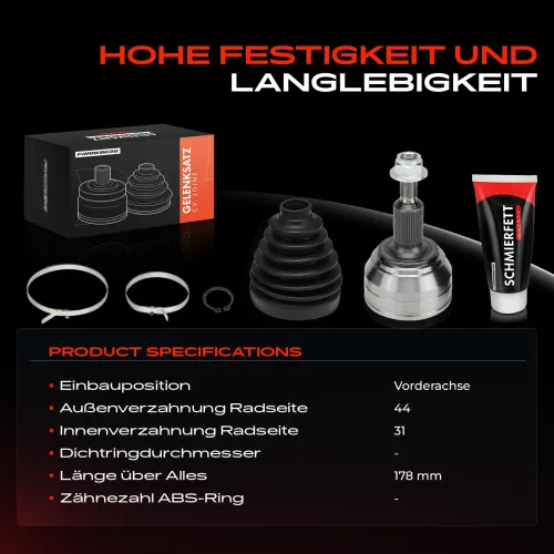 Gelenksatz, Antriebswelle Vorderachse Frankberg 5481FB0049656 Bild Gelenksatz, Antriebswelle Vorderachse Frankberg 5481FB0049656