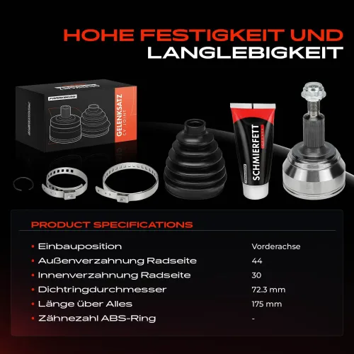 Gelenksatz, Antriebswelle Vorderachse Frankberg 5481FB0049678 Bild Gelenksatz, Antriebswelle Vorderachse Frankberg 5481FB0049678