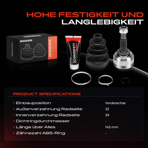 Gelenksatz, Antriebswelle Vorderachse Frankberg 5481FB0049703 Bild Gelenksatz, Antriebswelle Vorderachse Frankberg 5481FB0049703