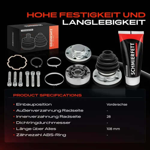 Gelenksatz, Antriebswelle Vorderachse Frankberg 5481FB0049717 Bild Gelenksatz, Antriebswelle Vorderachse Frankberg 5481FB0049717