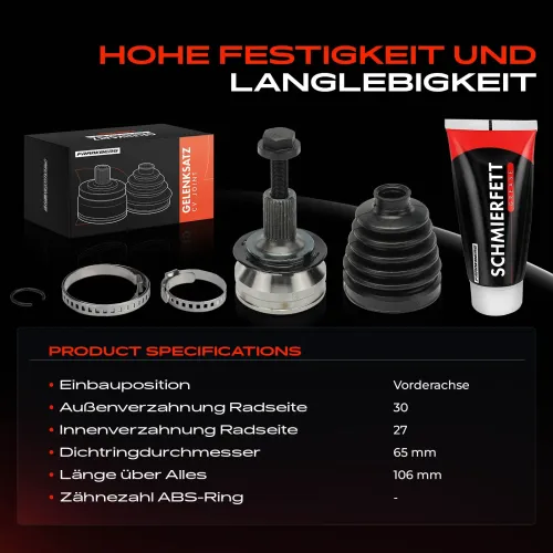 Gelenksatz, Antriebswelle Vorderachse Frankberg 5481FB0049732 Bild Gelenksatz, Antriebswelle Vorderachse Frankberg 5481FB0049732