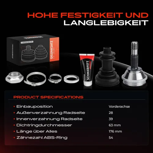 Gelenksatz, Antriebswelle Vorderachse Frankberg 5481FB0049741 Bild Gelenksatz, Antriebswelle Vorderachse Frankberg 5481FB0049741