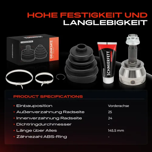Gelenksatz, Antriebswelle Vorderachse Frankberg 5481FB0049744 Bild Gelenksatz, Antriebswelle Vorderachse Frankberg 5481FB0049744