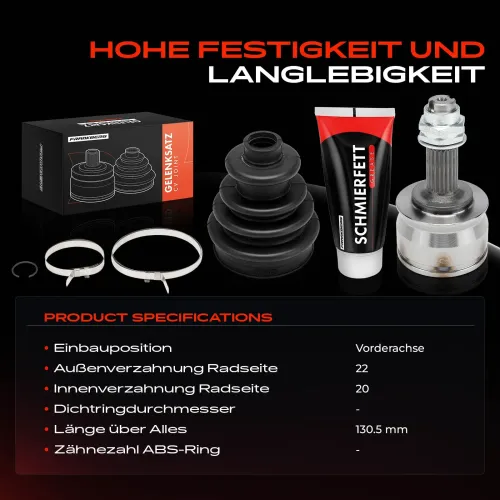 Gelenksatz, Antriebswelle Vorderachse Frankberg 5481FB0049770 Bild Gelenksatz, Antriebswelle Vorderachse Frankberg 5481FB0049770