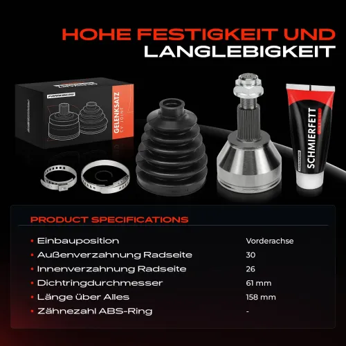 Gelenksatz, Antriebswelle Vorderachse Frankberg 5481FB0049794 Bild Gelenksatz, Antriebswelle Vorderachse Frankberg 5481FB0049794