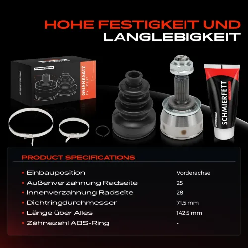 Gelenksatz, Antriebswelle Vorderachse Frankberg 5481FB0049803 Bild Gelenksatz, Antriebswelle Vorderachse Frankberg 5481FB0049803