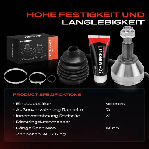Gelenksatz, Antriebswelle Vorderachse Frankberg 5481FB0049811 Bild Gelenksatz, Antriebswelle Vorderachse Frankberg 5481FB0049811