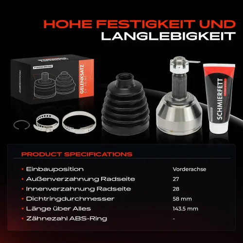 Gelenksatz, Antriebswelle Vorderachse Frankberg 5481FB0049815 Bild Gelenksatz, Antriebswelle Vorderachse Frankberg 5481FB0049815