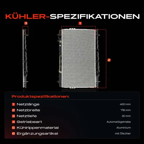 Kühler, Motorkühlung Frankberg 5481FB0049867 Bild Kühler, Motorkühlung Frankberg 5481FB0049867