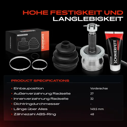 Gelenksatz, Antriebswelle Vorderachse Frankberg 5481FB0049997 Bild Gelenksatz, Antriebswelle Vorderachse Frankberg 5481FB0049997