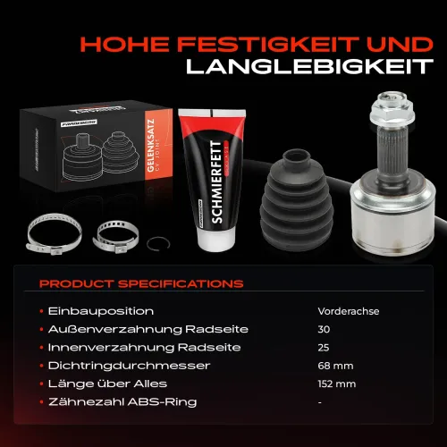 Gelenksatz, Antriebswelle Vorderachse Frankberg 5481FB0049998 Bild Gelenksatz, Antriebswelle Vorderachse Frankberg 5481FB0049998