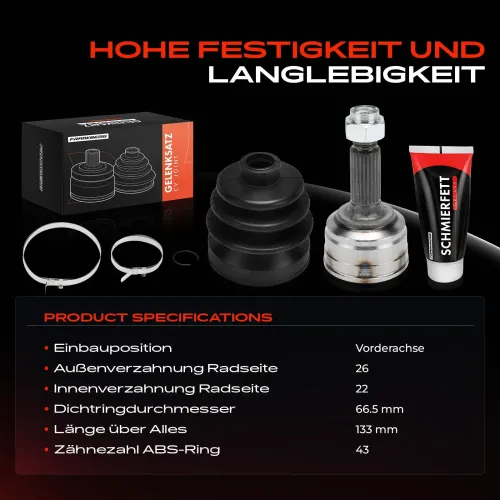 Gelenksatz, Antriebswelle Vorderachse Frankberg 5481FB0050011 Bild Gelenksatz, Antriebswelle Vorderachse Frankberg 5481FB0050011