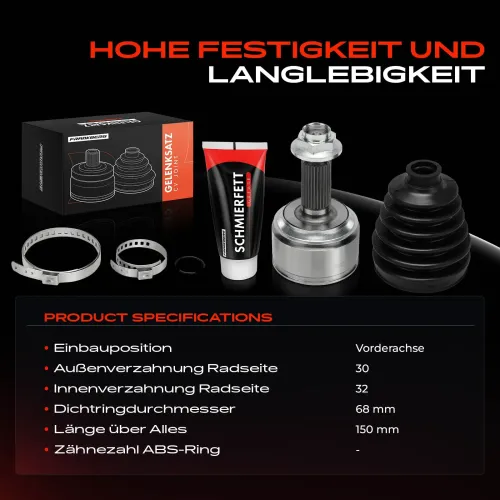 Gelenksatz, Antriebswelle Vorderachse Frankberg 5481FB0050017 Bild Gelenksatz, Antriebswelle Vorderachse Frankberg 5481FB0050017