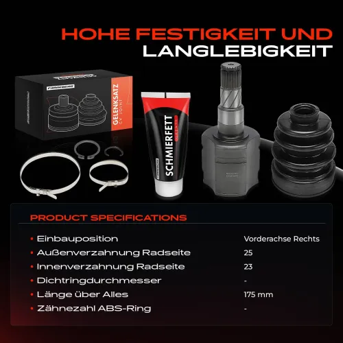 Gelenksatz, Antriebswelle Vorderachse rechts Frankberg 5481FB0050035 Bild Gelenksatz, Antriebswelle Vorderachse rechts Frankberg 5481FB0050035